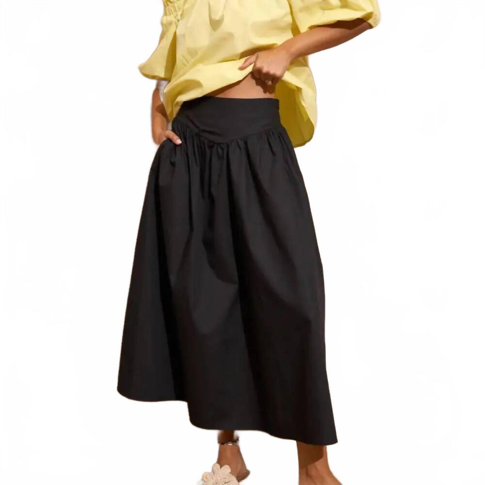 NEW SWEET MAGIC women's high cut cotton skirt in black